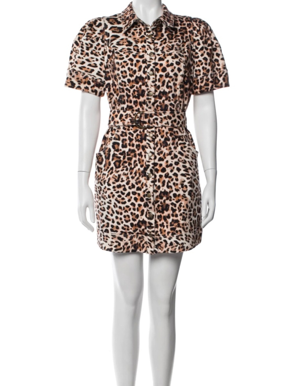 Hunter Bell Leopard Shirt Dress Size 0